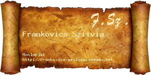 Frankovics Szilvia névjegykártya