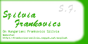 szilvia frankovics business card